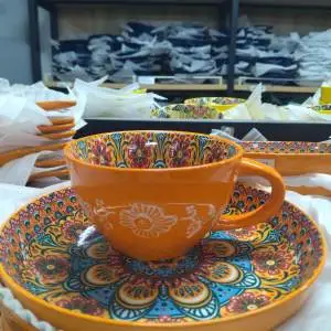 کاسه سوپ خوری دسته دار طرح سنتی