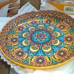 بشقاب لبه دار طرح سنتی
